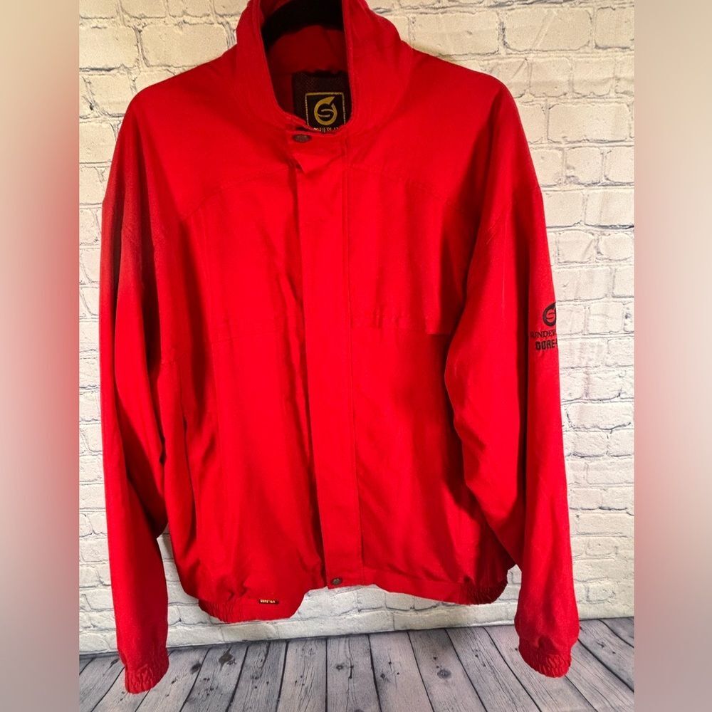 VINTAGE Sunderland of Scotland Zip Snap Golf Bomber Windbreaker Rain Jacket XL